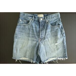 Everlane The Rigid Way High Short Organic Cotton Denim Shorts Size 28